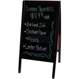 Sidewalk Marker Board W/ A-Frame, 20-1/4"W, 39-1/2"H, Mahogany