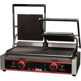 Electric Panini Grill, Ribbed Plates, 9", 2 Sets