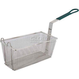 Winco Heavy Duty Fry Basket, Rectangle, Green Plastic