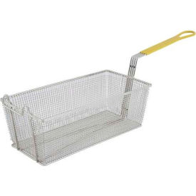 Heavy Duty Fry Basket, Rectangle, Yellow Plastic