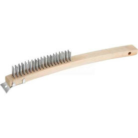 3 x 19 Row Bristle Brush, Steel Wire