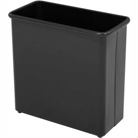 Rectangular Wastebasket, 27-1/2 Quart. Black Qty.3/Case