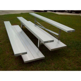 3 Row Aluminum Bleacher, 9' Long, Double Footboard