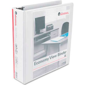 Round Ring Economy Vinyl View Binder, 2" Capacity, White