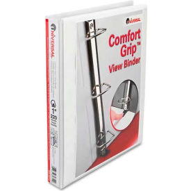 Comfort Grip Deluxe Plus D-Ring View Binder, 1" Capacity, 8-1/2 x 11, White