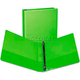 Presentation View Binder, Round Ring, 11 x 8-1/2, 1" Capacity, Lime, 2/Pack