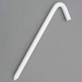12" Hook Stake, Bright White