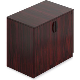 Storage Cabinet with Lock, 36"W x 22"D x 29-1/2"H, Mahogany