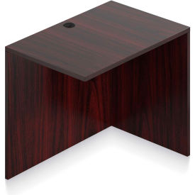 Return Desk - 36"W x 24"D x 29-1/2"H - Mahogany