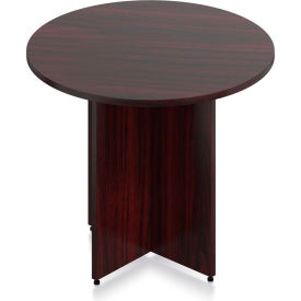 Round Table - 36"W x 29-1/2"H - Mahogany