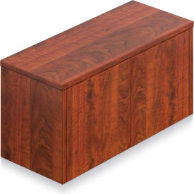 Wall Mounted Cabinet, 36"W x 15"D x 17"H Dark Cherry
