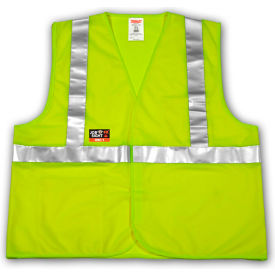 Job Sight FR Class 2 Safety Vest, Fluorescent Lime, L/XL