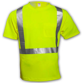 Class 2 Short Sleeve T-Shirt, Fluorescent Yellow, 5XL
