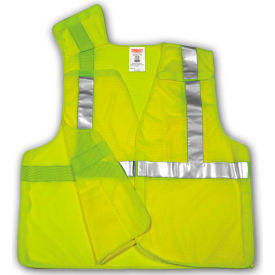 Class 2 Hi-Vis 5-Point Breakaway Vest, Fluorescent Lime, 2XL/3XL