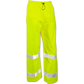 P23122-Vision Snap Fly Front Pants, Fluorescent Yellow/Green, 4XL