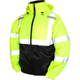 Bomber II Hooded Jacket, Fluorescent Yellow/Green/Black, XL