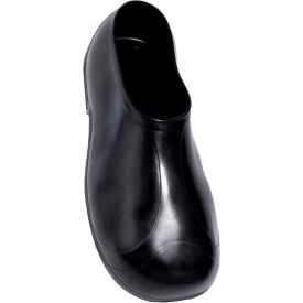 Rubber Hi-Top Overshoes, Black, Cleated Outsole, Large