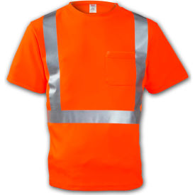 Class 2 Short Sleeve T-Shirt, Fluorescent Orange, XL