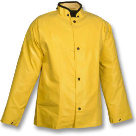 Magnaprene Storm Fly Front Jacket, Yellow, Hood Snaps, Small