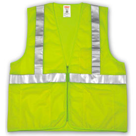 Class 2 Vest, Fluorescent Lime, Polyester Mesh, S/M