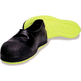 Steel Toe PVC Overshoes, Black/Yellow, XS