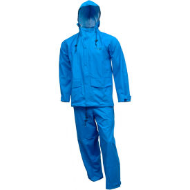 Storm-Champ 2 Pc Suit, Royal Blue, Attached Hood, XL
