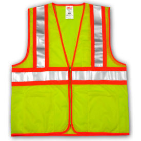 Two-Tone Class 2 Vest, Fluorescent Lime, L/XL