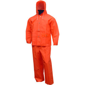 S63219 Comfort-Tuff 2 Pc Suit, Blaze Orange, Attached Hood, Medium