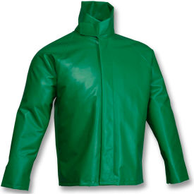 SafetyFlex Storm Fly Front High Collar Jacket, Green, Medium
