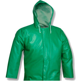SafetyFlex Storm Fly Front Hooded Jacket, Green, 2XL