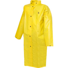 DuraScrim Coat, Yellow, 48", 2 Patch Pockets, Hood Snaps, 3XL