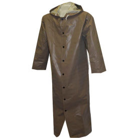 Magnaprene Storm Fly Front Hooded Coat, Green, 60", Large