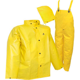 DuraScrim 3 Pc Suit, Yellow, Detachable Hood, 2XL
