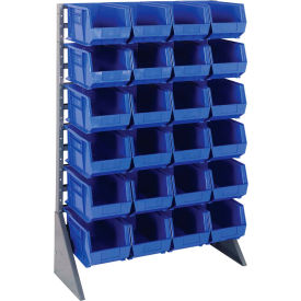 Single Sided 12 Rail Unit With 24 QUS240 Ultra Stack & Hang Bins, Blue