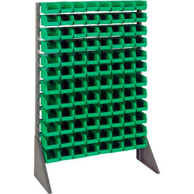 Single Sided 12 Rail Unit With 96 QUS220 Ultra Stack & Hang Bins, Green