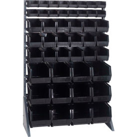 Single Sided 16 Rail Unit with 16 QUS220, 18 QUS230, 12 QUS240 Bins Black