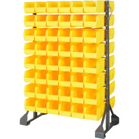 Double Sided 16 Rail Unit With 96 QUS230 Ultra Stack & Hang Bins, Yellow
