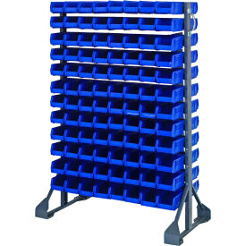 Double Sided 12 Rail Unit With 192 QUS220 Ultra Stack & Hang Bins, Blue