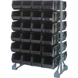 Double Sided 12 Rail Unit With 48 QUS240 Ultra Stack & Hang Bins, Black