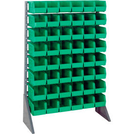 Single Sided 16 Rail Unit With 48 QUS230 Ultra Stack & Hang Bins, Green