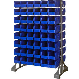 Double Sided 16 Rail Unit With 96 QUS230 Ultra Stack & Hang Bins, Blue