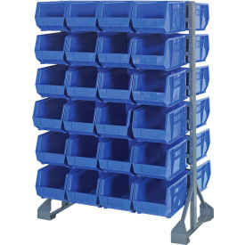 Double Sided 12 Rail Unit With 48 QUS240 Ultra Stack & Hang Bins, Blue