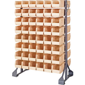Double Sided 16 Rail Unit With 96 QUS230 Ultra Stack & Hang Bins, Ivory