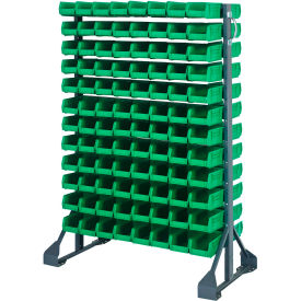 Double Sided 12 Rail Unit With 192 QUS220 Ultra Stack & Hang Bins, Green