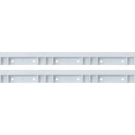 Plastic Rails For Hang & Stack Bins, 1/8"L x 12"W x 1"H, White