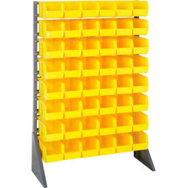 Single Sided 16 Rail Unit With 48 QUS230 Ultra Stack & Hang Bins, Yellow