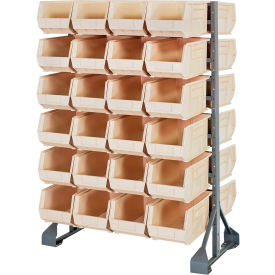 12 Rail Unit With 48 QUS240 Ultra Stack & Hang Bins, Ivory