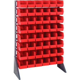 Single Sided 16 Rail Unit With 48 QUS230 Ultra Stack & Hang Bins, Red