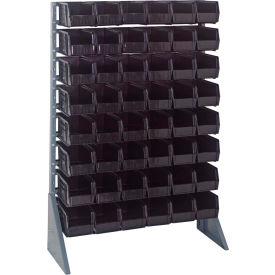 Single Sided 16 Rail Unit With 48 QUS230 Ultra Stack & Hang Bins, Black