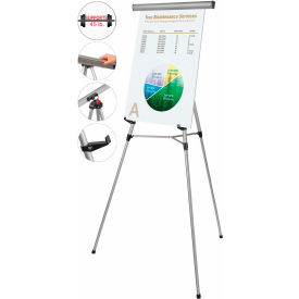 3-Leg Heavy-Duty Telescoping Display Easel, Silver